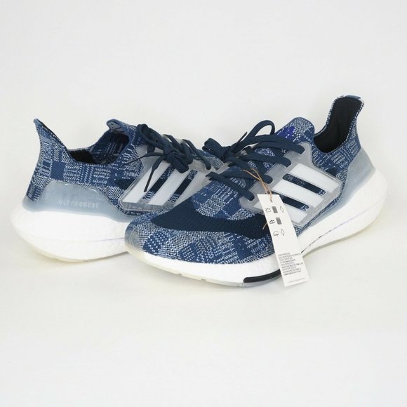 Adidas Running Ultraboost 21 Primeblue Blue Sashiko Men's Shoes FX7729 New - Picture 7 of 12